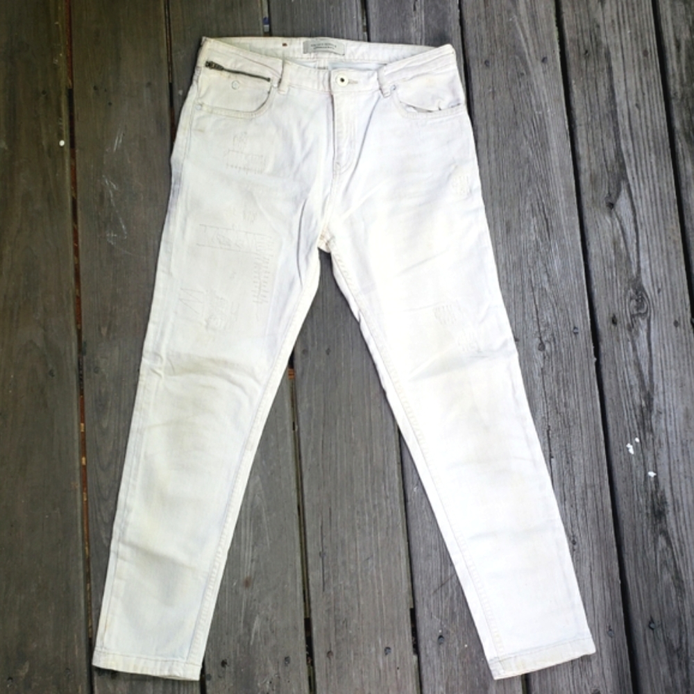 Maison Scotch Amsterdam blauw denim jeans